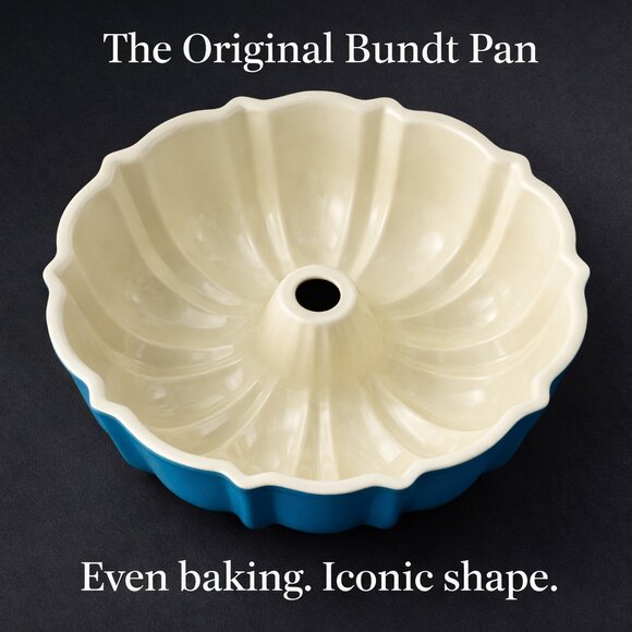 Nordic Ware Bundt® Pan - Turquoise Blue NEW + Recipe (12.5 Cup) - Picture 2 of 5